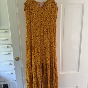 Band of Gypsies Mustard Floral Dress